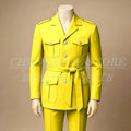 Black Men's Suits Elegant Safari Single Breasted Notch Lapel Slim Fit 2 Piece Jacket Pants Full Sets Customzied Male Clothing