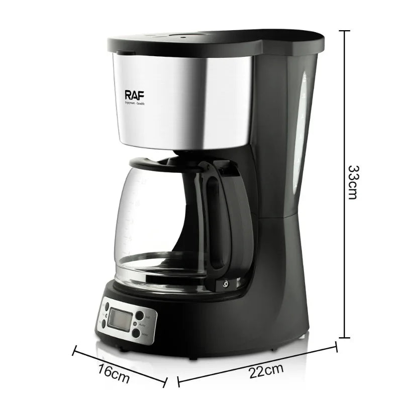 0.6L Electric Drip Coffee Makers 600W Household Coffee Machine 5 Cup Tea Coffe Pot Compact Coffee Maker with Reusable Filter
