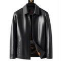 Autumn Winter New Haining Leather Clothing for Middle-aged Men and Women PU Leather Casual Large Size Leather Jacket Plus Velvet