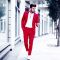 Casual Business Men Suits for Wedding 2 Pieces Suits Man Groom Tuxedos Slim Fit Peak Lapel Terno Masculino Costume Homme