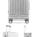 2024 Capacity Durable Luggage Sets 100% Aluminum Suitcase Wheels Women Girl Men Cabin Carry-On Boarding Travel 20/24/26/28