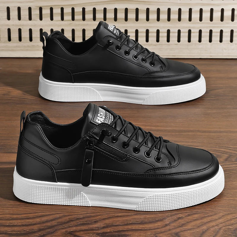 Men's Street Fashion Skateboard Shoes Versatile Sport Casual Sneakers Youth College Style White Shoes