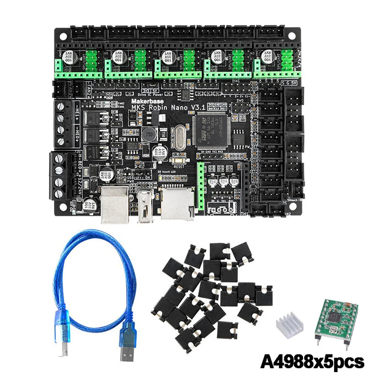 Makerbase MKS Robin Nano V3.1 Control Board 3D Printer Motherboard TS35 TFT Touch Screen/WIFI Module Suitable for A4988 TMC2209
