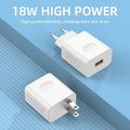18W USB Charger Real Fast Charging High Speed Quick Charge Cell Mobile Phone Wall Adapter Cell Phone for Huawei S24 Xiaomi 14 15