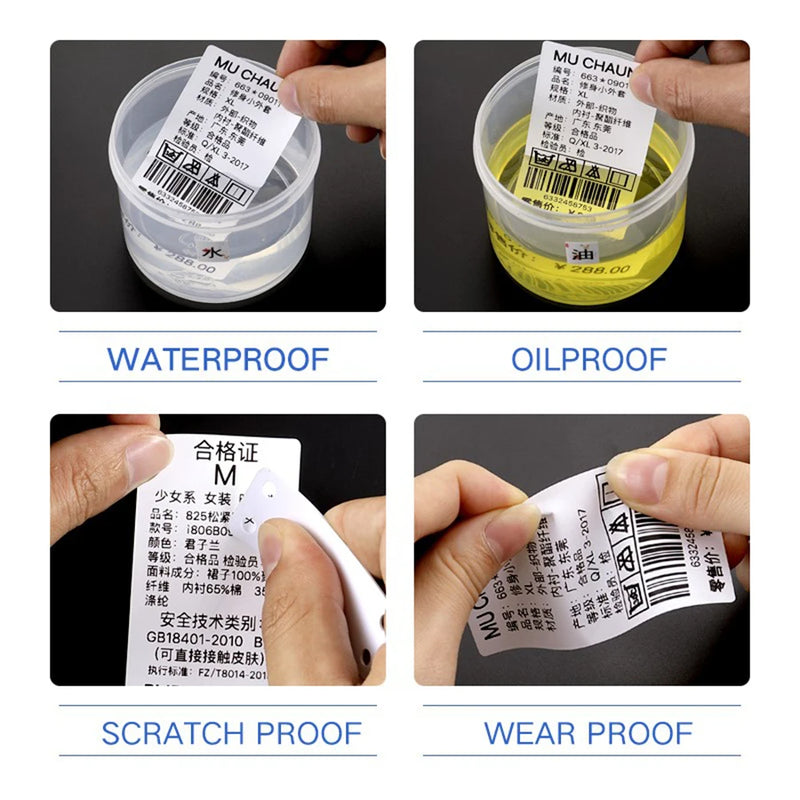 Niimbot B21/B1/B31/B203/B3S Matte Silver Thermal Label Sticker Paper Clothing Tag Commodity Price Food Self-Adhesive