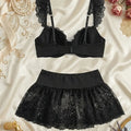 Sexy Lingerie Seamless Underwear Fancy Women Erotic Outfit Open Sexy Bra Set Fantasy Mini Skirt Bra Set Cosplay Costumes Women