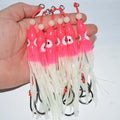 5pcs/pack soft squid 12cm 5.5g silicon gel skirt  tentacle 15# double assist hook lure hook rig fishing tackle saltwater fishing