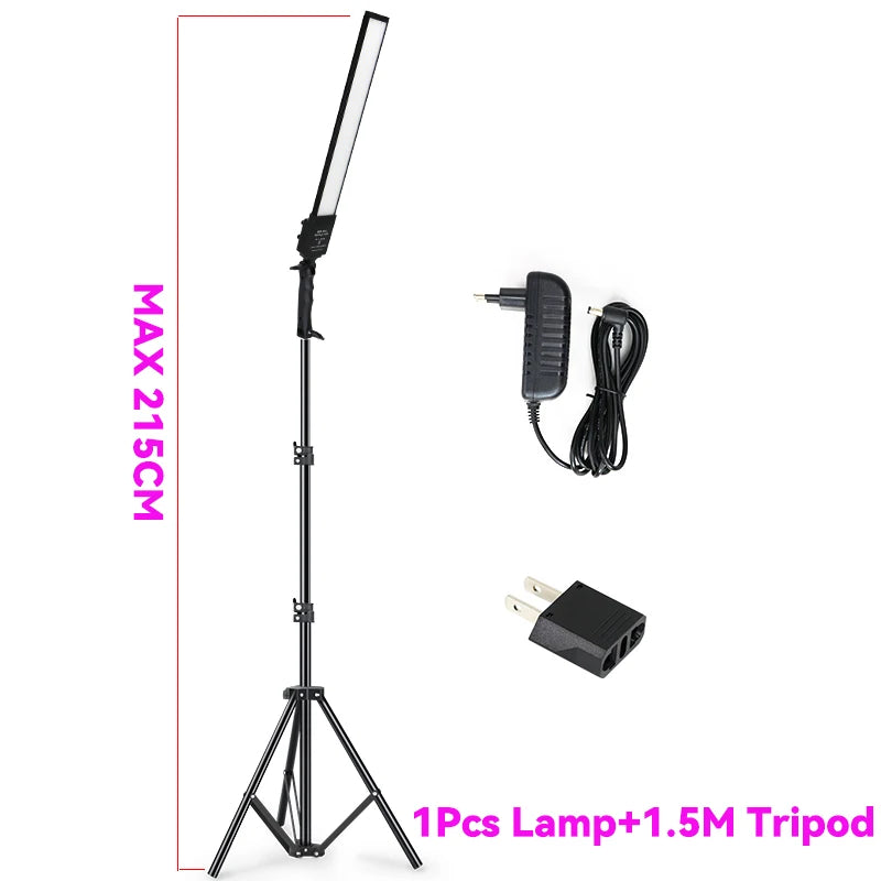 Photography Studio LED Lighting Kit Dimmable LED Video Light Handheld Fill Light With Light Stand 24W 3200K-5500K Photographic
