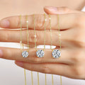 14K Gold Filled D VVS1 Moissanite Necklaces for Women Solitaire Pandent Diamond GRA Certified AU585 K - Visuel 4 | SAMAG