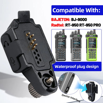 BAJETON BJ 9000 Audio Adapter to 2 Pin Connector Walkie | SAMAG