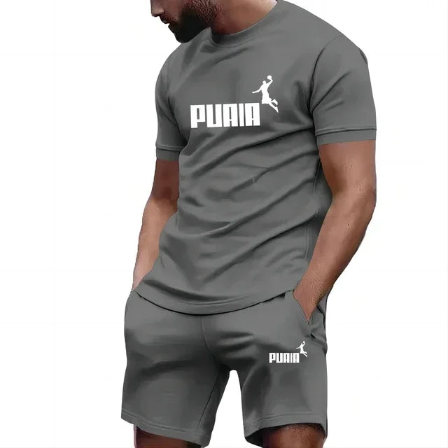 Summer Men's Sets Fashion Tracksuit Short Sleeve T Shirts+Sport Suit Casual Clothing Joggers S - 4XL - View 12 | SAMAG