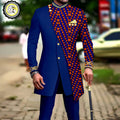 African Suits for Men Embroidery Print Blazer and Pants Set Business Dress with Kerchief Party Wedding - View 25 | SAMAG