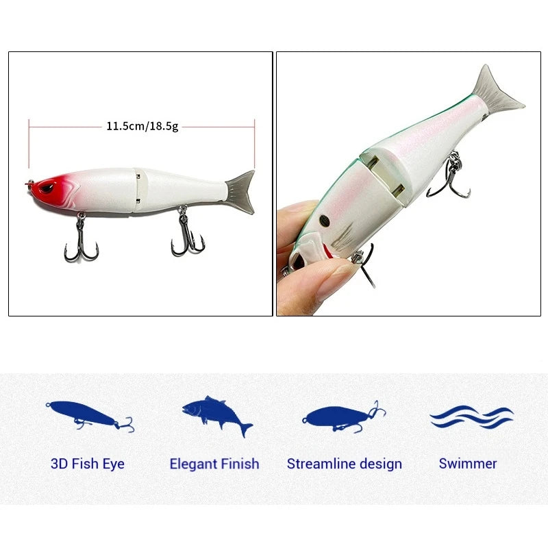11.5cm 18.5g Balam Glide Bait Swimbait Joint Giant Pike | SAMAG
