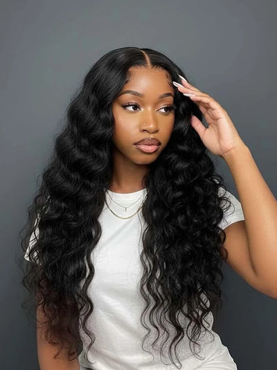 220 Density Deep Wave 13x6 HD Lace Front Human Hair Wigs 30 32 34 36 38 Inch Pre Plucked Water Curly 13x4 Lace Frontal Wig HD Transparent Lace Front Human Hair Wigs Jerry Curly Wig