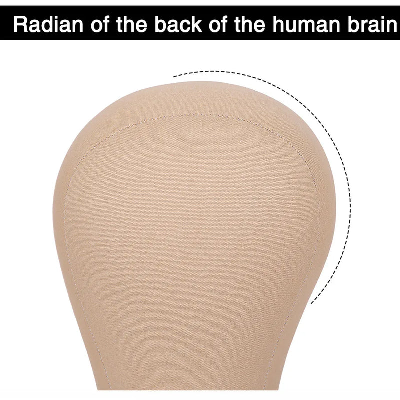 Alileader Canvas Block Poly Head Wig Making Head Weft/Wig Display Styling Mannequin Head Manikin Head Dryer20.5" 21"22.5"23inch
