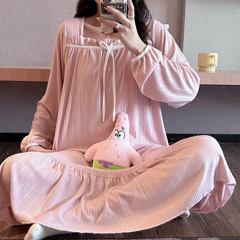 Women's Pajamas Nightgowns New Spring And Autumn Summer | SAMAG