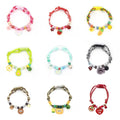 Fashion Colorful Pet Braided with Bells Cat Neck Chain Adjustable Cat Puppy Collar Chihuahua