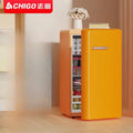 Chigo orange retro single door refrigerator, small medium family kitchen, refrigerator