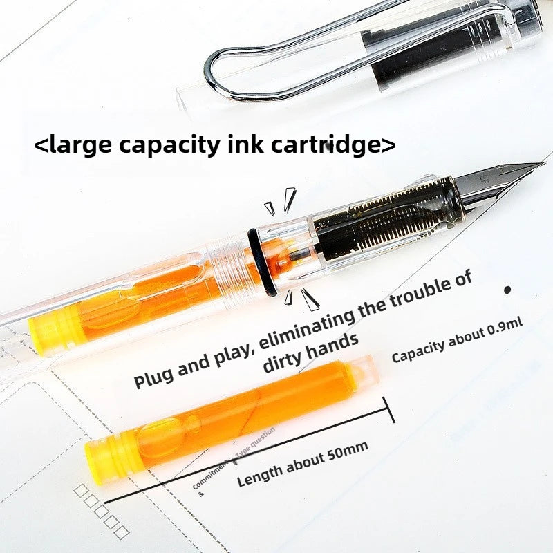 500/12 PCS JINHAO 12 Colors 3.4mm Non carbon Fountain Pen Ink Universal Sac Cartridges Refills School Office Supplies Stationery