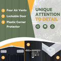 10x12 FT Metal Outdoor Storage Shed, Double Hinged Large | SAMAG
