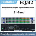 Paulkitson EQ312 Professional Digital 2U 31-band Graphic Audio Equalizer Processor Home Karaoke Speaker Management System