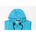 Nerazzurri Summer Autumn Short Black Blue Pu Leather Vest Men with Hood Zipper Luxury Designer Sleeveless Jacket Unisex Clothes