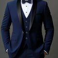 Men's 3pcs Suit Set, Jacket + Vest + Pants, Fashionable High-Quality, Suitable for Weddings, Parties and Formal Occasions