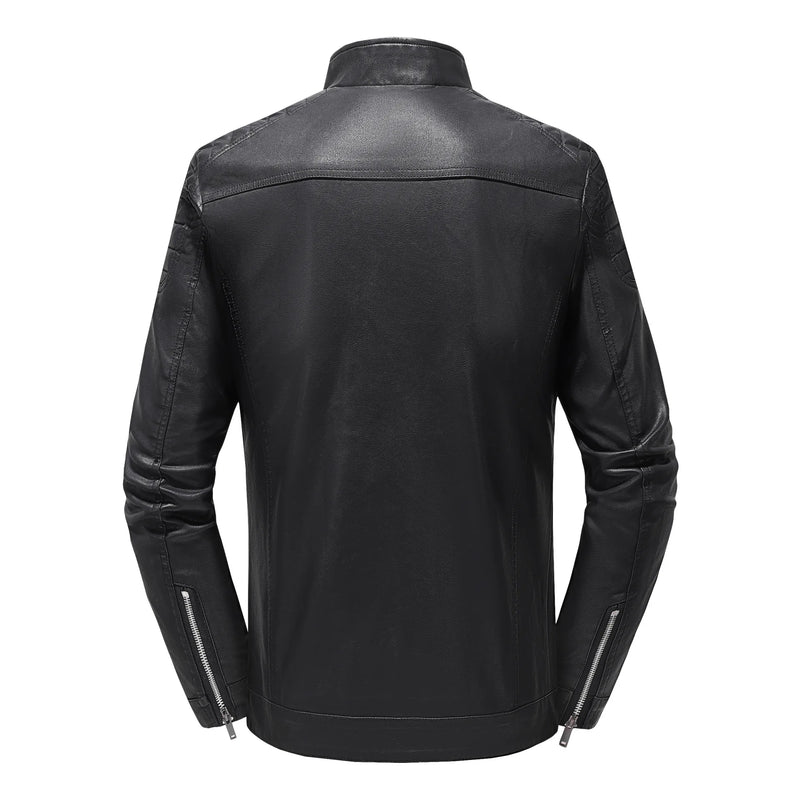 Men Coats Faux Leather Jackets Stand Collar Pu Coat Zipper Work Y2k Streetwear Jacket Zipper Outerwear Motorcycle 2026 Spring