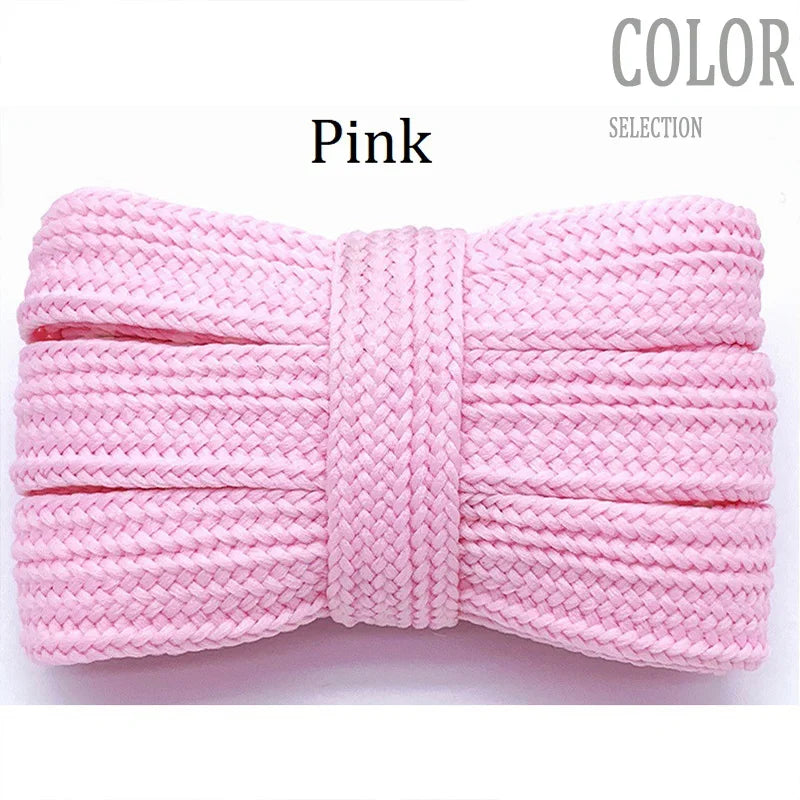 Flat Wide Shoelaces 2cm 1Pair Thick Soft Casual Sneakers Running Sports Shoe Laces 100/120/140/160CM Fashion Shoes Accessories