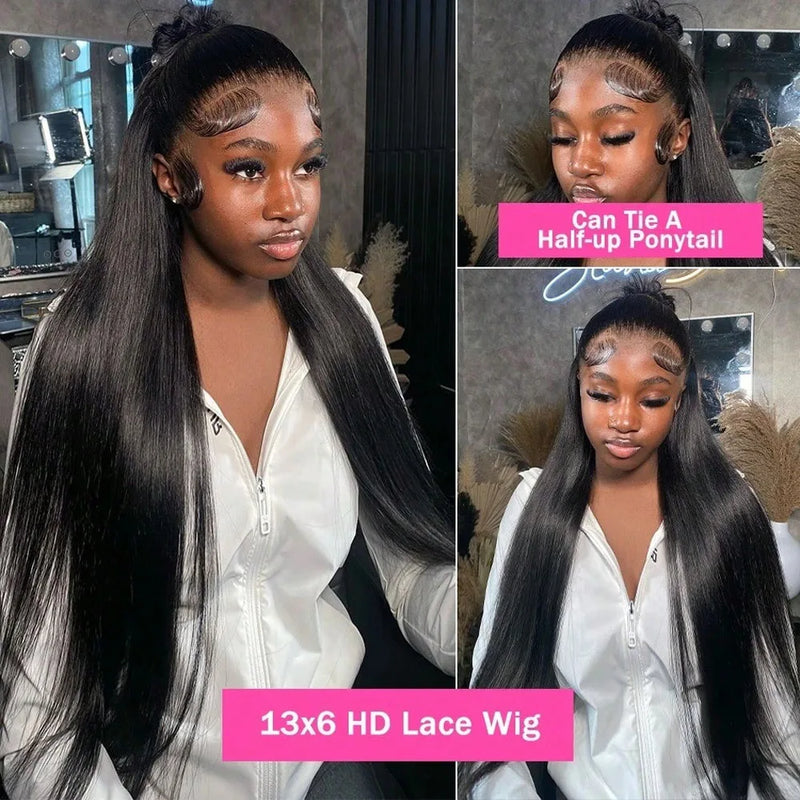 HD Lace Front Human Hair Wigs Straight 13x4 13x6 Transparent Lace Frontal Human Hair Wigs Pre Plucked HD Lace Wigs For Women