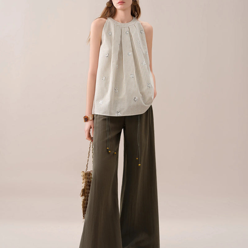FSLE【Premium Series】 Summer Women's Striped Embroidered - View 3 | SAMAG
