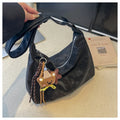 Large Capacity Simple Casual Hobo Bag Comfortable and Versatile Texture Crossbody Shoulder Bag Simple Retro Commuter Storage Bag