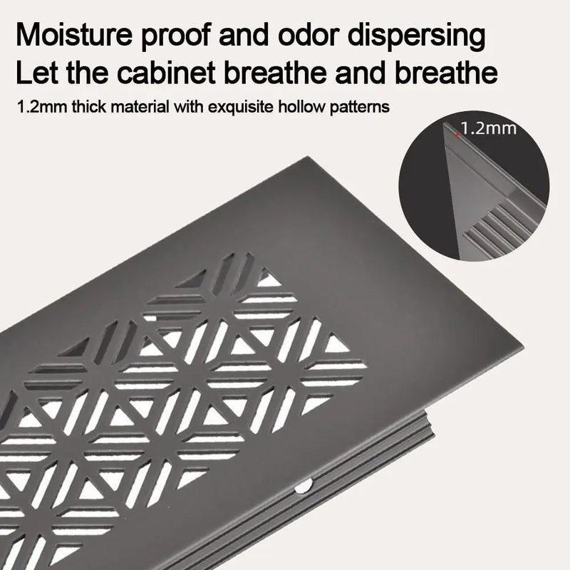 Aluminum Alloy Vents Cover Rectangle Louver Ventilator Grille Cover Breathable Mesh 50/80mm Wide Air Vent Decor