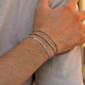 1/2/3pcs Chain Bracelet for Men Women, Stainless Steel Twisted Rope Cuban Wristband, Hip Hop Minimalist - Visuel 3 | SAMAG