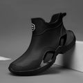 High-end Rain Shoes Men Simple Waterproof Anti-slip and Wear-resistant Short Rain Boots Fishing Rubber Shoes Kitchen Water Shoes