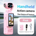 HD Action Camera With External Battery 90° Flip Screen WIFI For Vlog YouTube Girls Entry Video Recording Record Life Action Cam