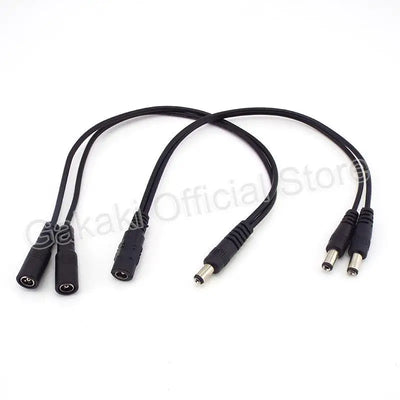 5.5mm*2.1mm 1 Female to 2 Male Connector to Plug DC Power | SAMAG