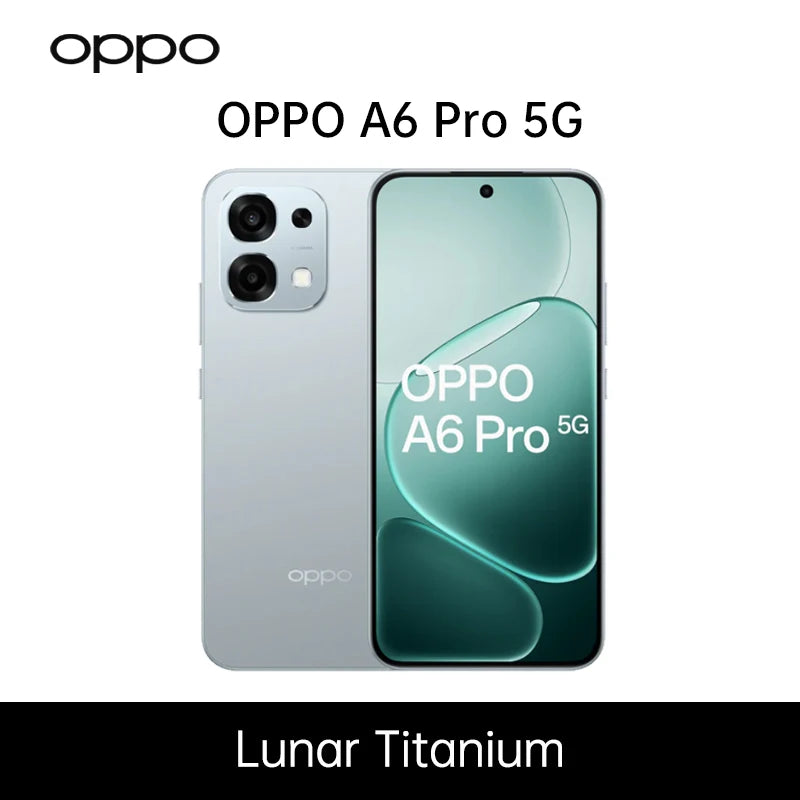 EU version OPPO A6 Pro 5G Smartphone 8GB+256GB,6500mAh,MTk Dimensity 6300,AMOLED,50MP AI Main Camera IP69