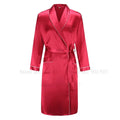 Spring Autumn Male Robe 3PCS Sleepwear Set Ice Silk Kimono Bathrobe Gown Loungewear Loose Casual Satin Homewear Nightwear 3XL
