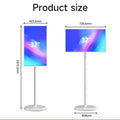 Built-in Camera 21.5/27inch 4K HD LED Live Streaming Machine Touch Screen WIFI By-Me Battery Smart TV Portable White HDTV