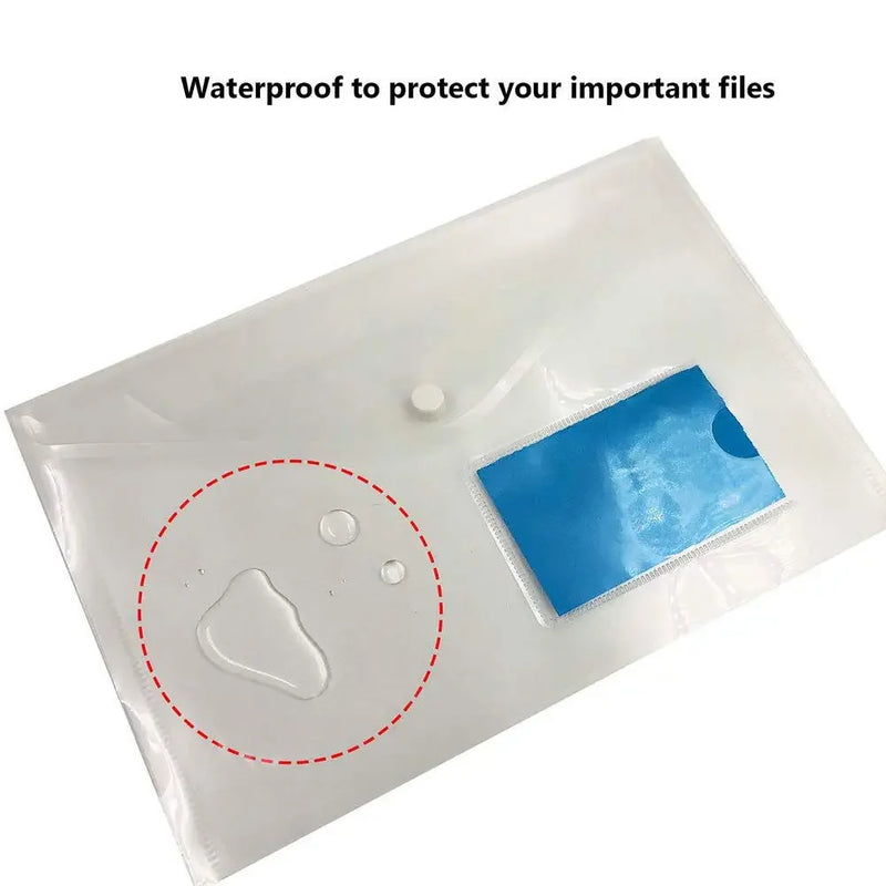 Wallet Envelope Bag A5/A4 Plastic Paper Storage Document Bags Transparent File Holder A5/A4 File Bag