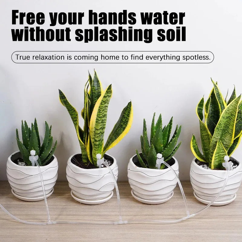 4/7mm Micro Drip Irrigation Kit 2-20m Adjustable Automatic Watering System for Garden Greenhouse Flower Beds Potted Plants