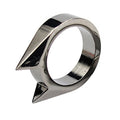 Adults Outdoor Survival Self-Defense Rings Broken Window Cat's Ear Safety Finger Rings Metal Defense Ring Self Defense Supplies