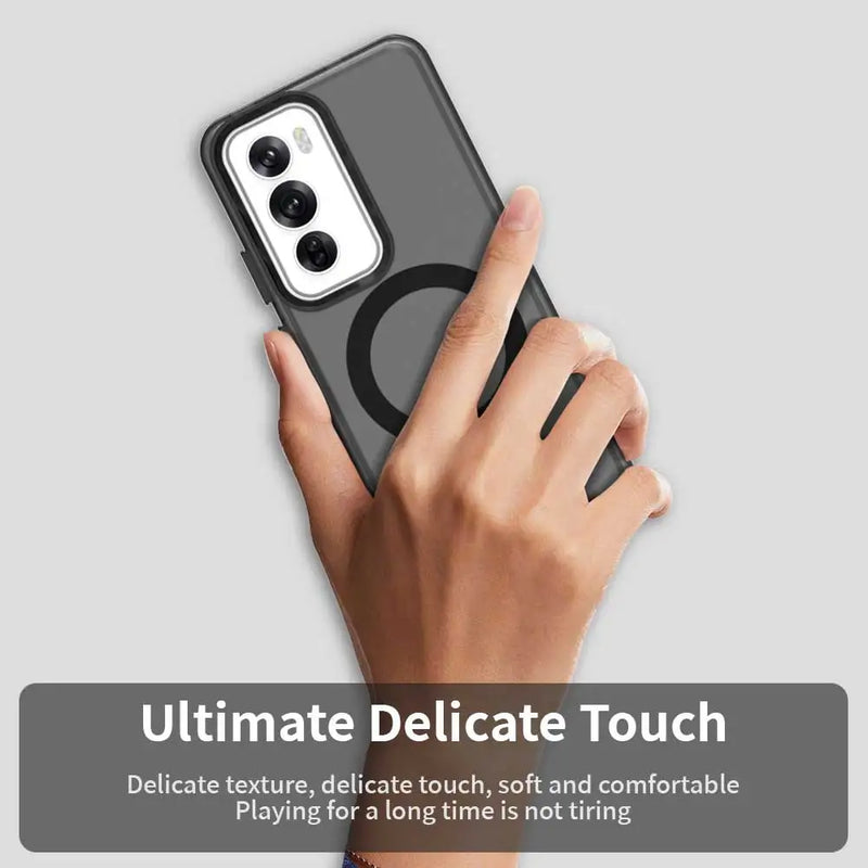 Magnetic For Magsafe Wireless Charge Cases For OPPO Reno 12 Pro Reno12 Reno12Pro 5G Shockproof Candy Color Bumper Cover