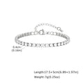 2/3/4/5MM Luxury Zircon Tennis Chain Bracelet for Women, Stainless Steel Bracelet Zircon Chain Bracelets, Dainty Jewelry Gift