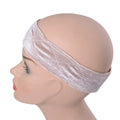 Flexible Velvet Wig Grip Scarf Comfort Head Band Adjustable Fastern Wig Beige , Dark Brown ,Brown, Black