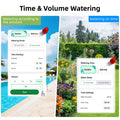 WiFi Water Timer 2 Zone Solar Power Smart Tuya Garden Automatic Irrigation Watering System Flow Meter Drip Sprinkler Controller