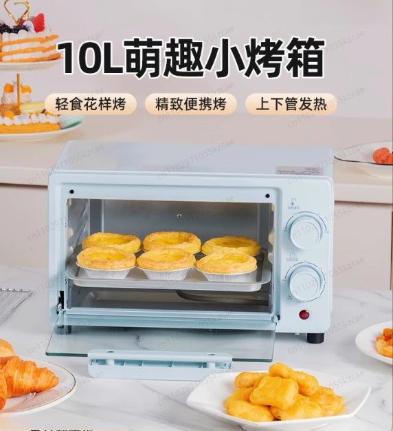 10L Mini Oven Microwave Combo, 220V Household All-in-One for Baking Grilling Defrosting, Compact Space Saver