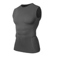 Men's Sleeveless Compression Vest Tight Fit Quick Dry Breathable Moisture Wicking Summer Gym Fitness Sports Tank Top