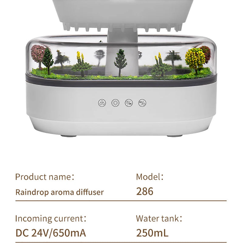 Aromatherapy Humidifier Raindrop Air Humidifier Color Light White Noise Essential Oil Diffuser Household Ultrasonic Aromatherapy